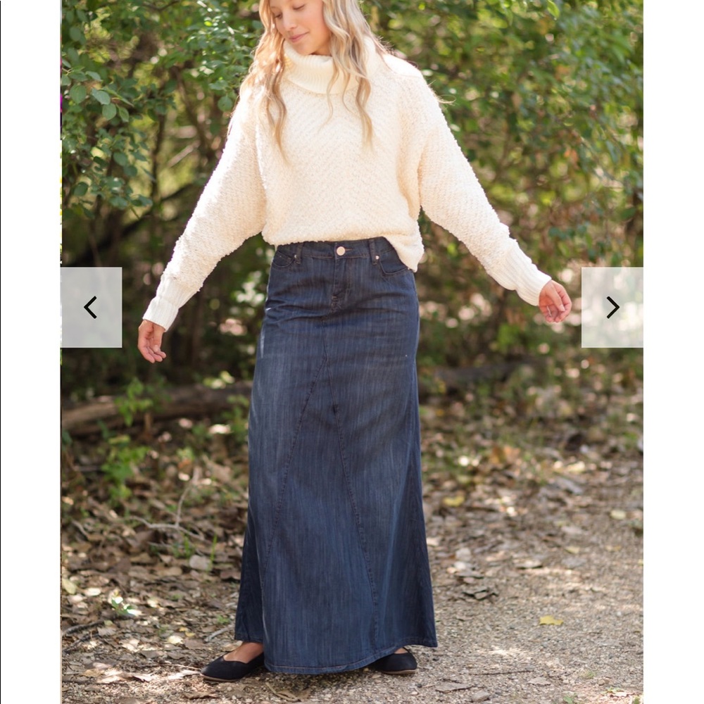 Denim “Kathryn” Skirt by Inherit Co